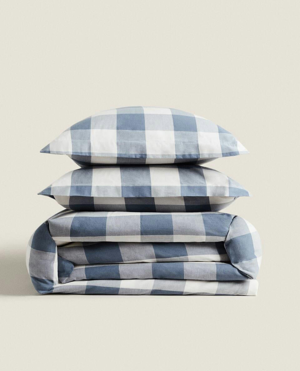 CHECK DUVET COVER