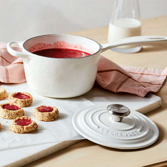 Signature Cast Iron 1.75-quart White Saucepan