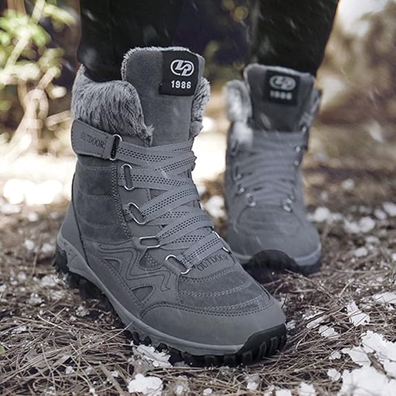 (Limited Time 49% Discount Event) Men's Orthopedic Arch Support Wide Toe Snow Boots Non-slip Waterproof Cold Warm Hiking Boots