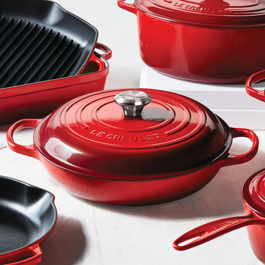 Signature Cast Iron 3.5-quart Cerise Braiser