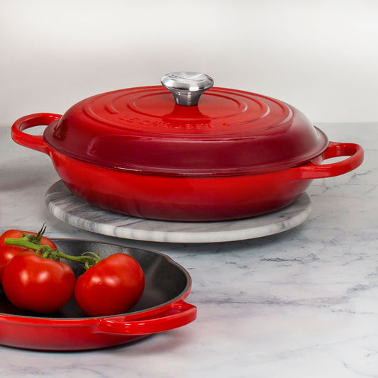 Signature Cast Iron 5-quart Cerise Braiser