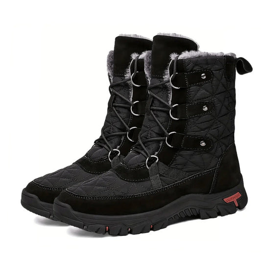 HOT SALE-Herren Echtleder Bequeme Schneestiefel Warme Stiefel Kampfstiefel