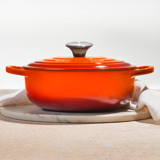Signature Cast Iron 3.5-quart Flame Sauteuse Dutch Oven