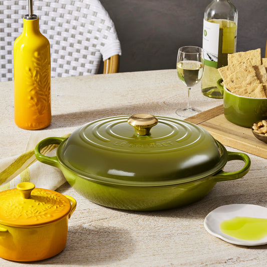 Signature Cast Iron 3.5-quart Olive Braiser
