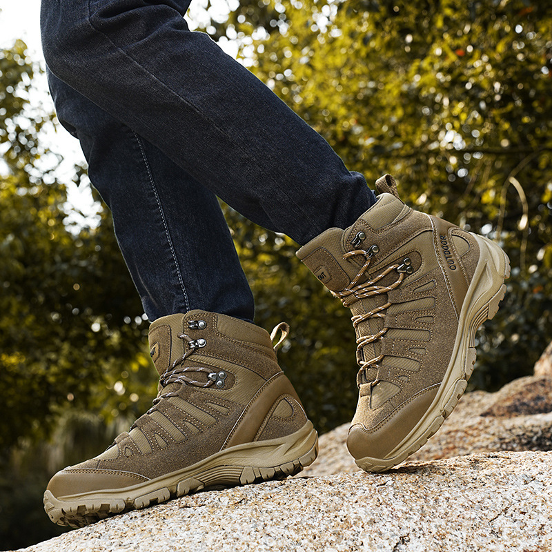 (⏰ Événement de liquidation 49% de réduction) Bottes tactiques orthopédiques à bout large et à tige haute pour hommes, bottes de randonnée confortables, antidérapantes et durables