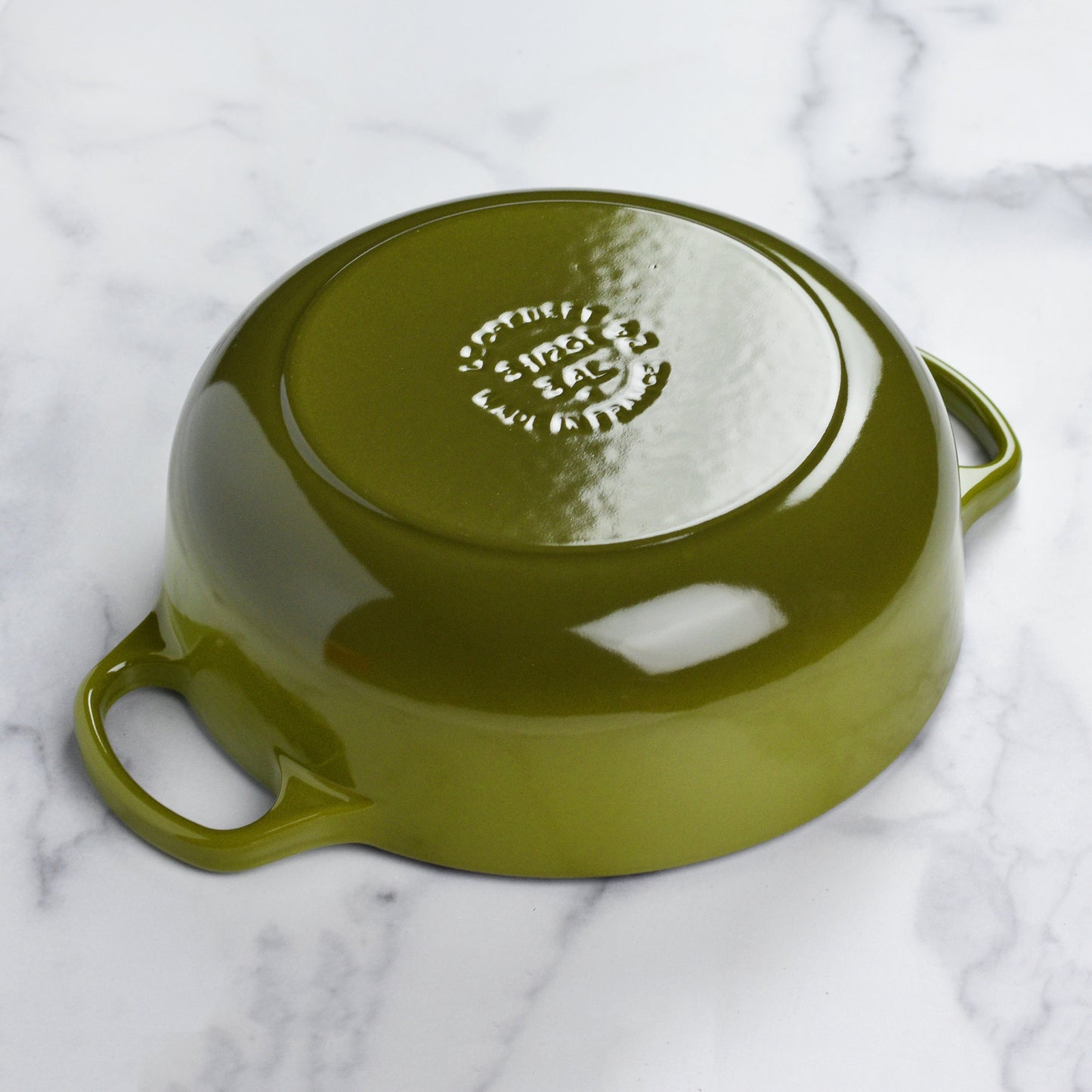 Signature Cast Iron 3.5-quart Olive Sauteuse Dutch Oven