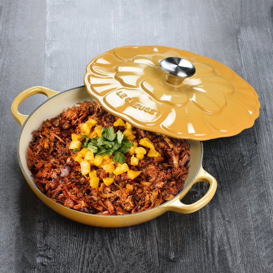 Signature Cast Iron 2.25-quart Honey Petal Braiser