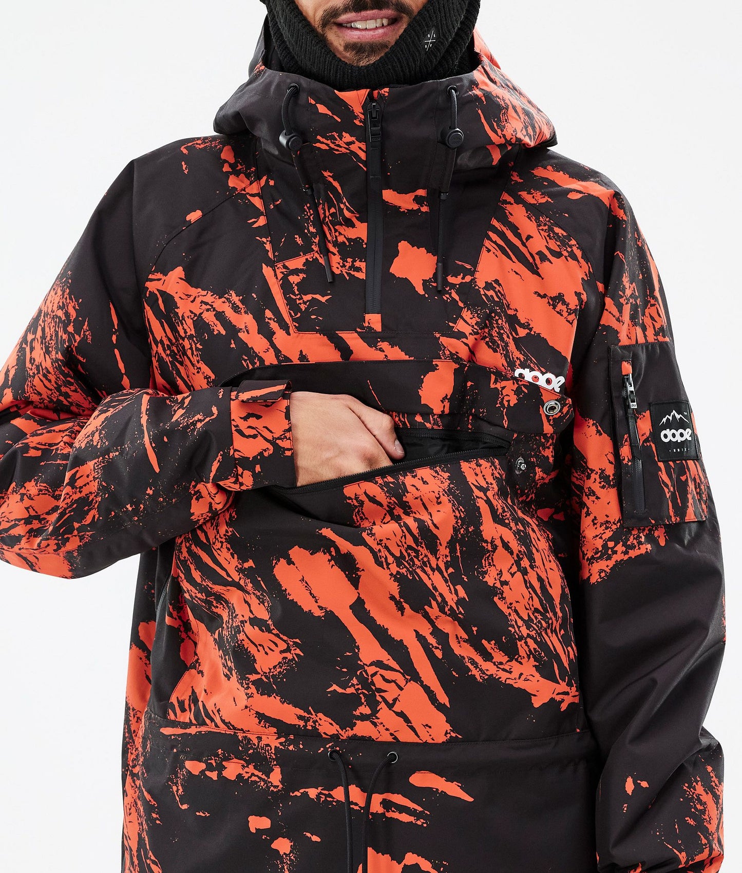Snowboard Jacket For Men Paint Orange