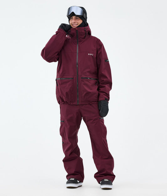 Snowboard Jacket For Men Burgundy