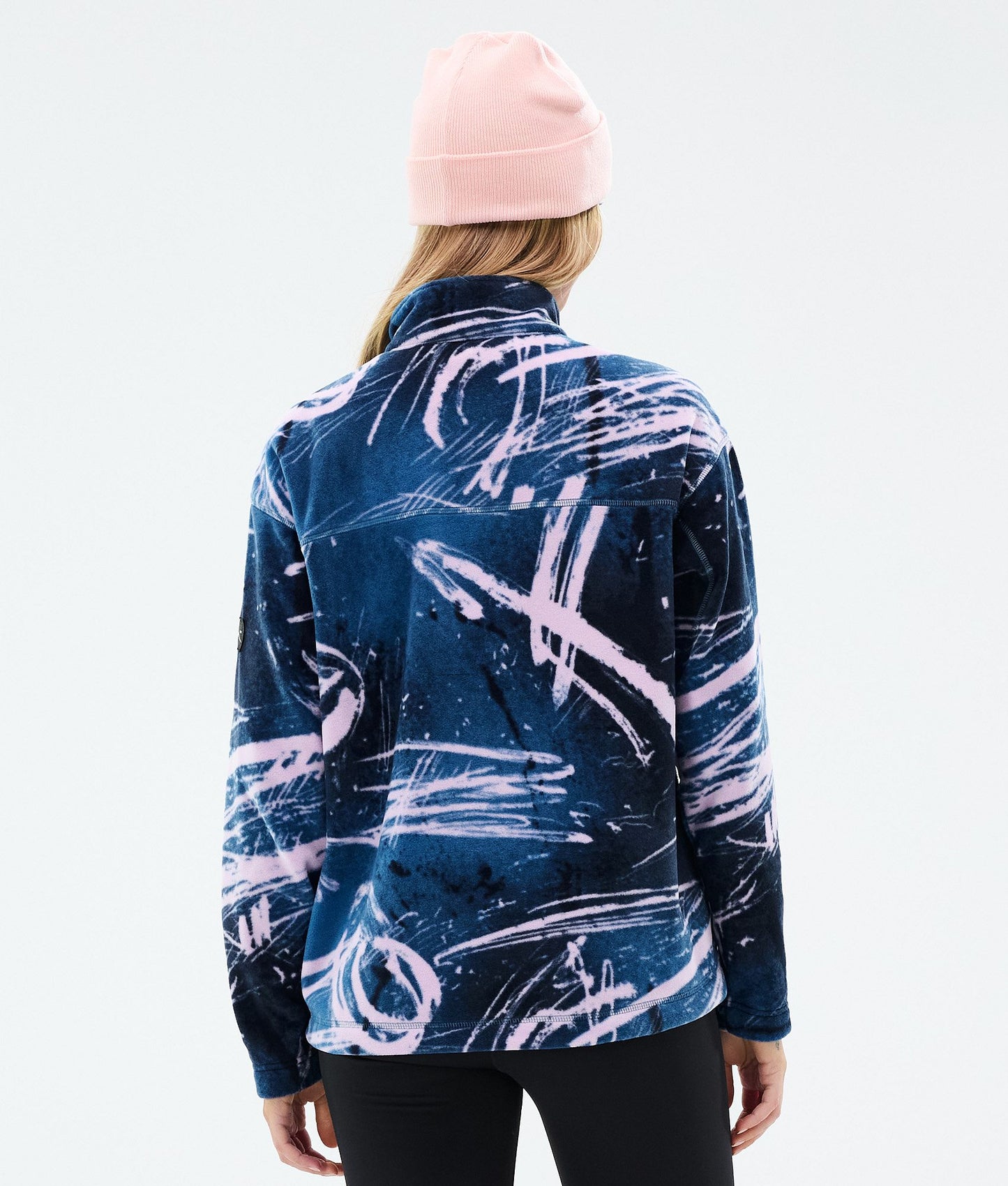 Fleece Sweater For Women Carvings Pink