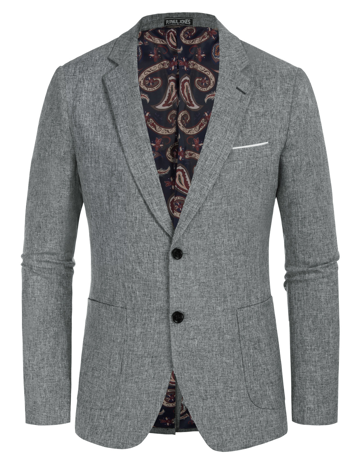 Blazer de sport décontracté pour homme, veste d'affaires légère à deux boutons 