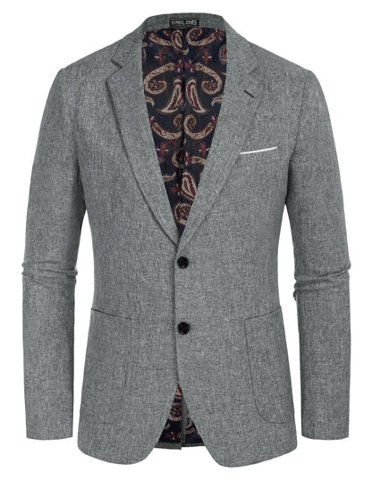 Blazer de sport décontracté pour homme, veste d'affaires légère à deux boutons 