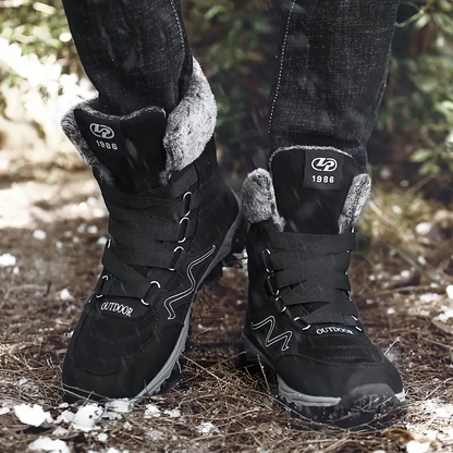 (Événement à durée limitée de 49 % de réduction) Bottes de neige orthopédiques à bout large pour hommes, support de voûte plantaire, bottes de randonnée antidérapantes, imperméables et chaudes 