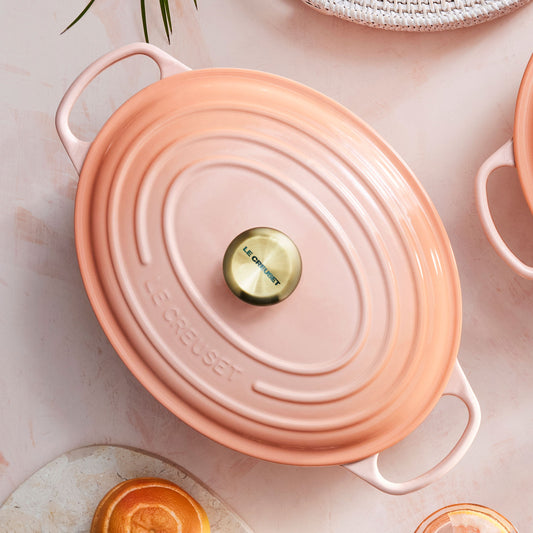 Signature Cast Iron 6.75-quart Peche Oval Dutch Oven