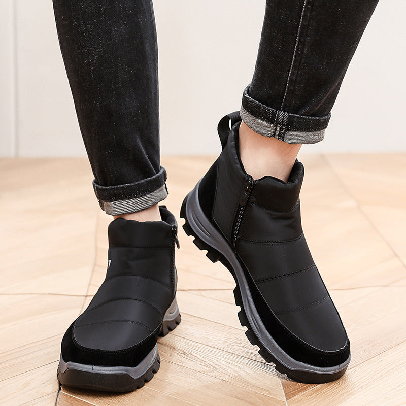 (Zeitlich begrenzte Aktion mit 49 % Rabatt) Orthopädische Schneestiefel für Herren mit Fußgewölbeunterstützung und breiter Zehenpartie, bequem, wasserdicht, rutschfest, warm, Arbeitsschuhe 