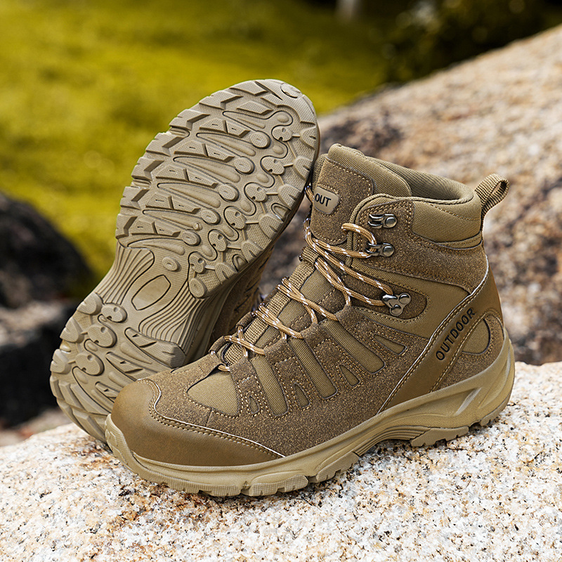 (⏰ Événement de liquidation 49% de réduction) Bottes tactiques orthopédiques à bout large et à tige haute pour hommes, bottes de randonnée confortables, antidérapantes et durables 