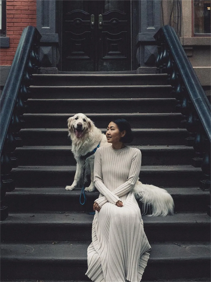 Fall New Sleeved Knit Midi Dress (Buy 2 Free Shipping)