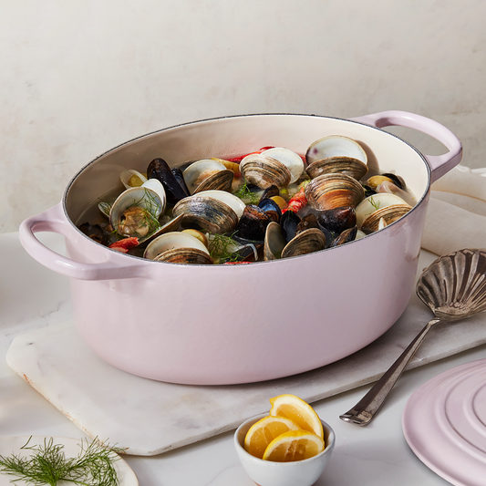 Signature Cast Iron 6.75-quart Shallot Oval Dutch Oven