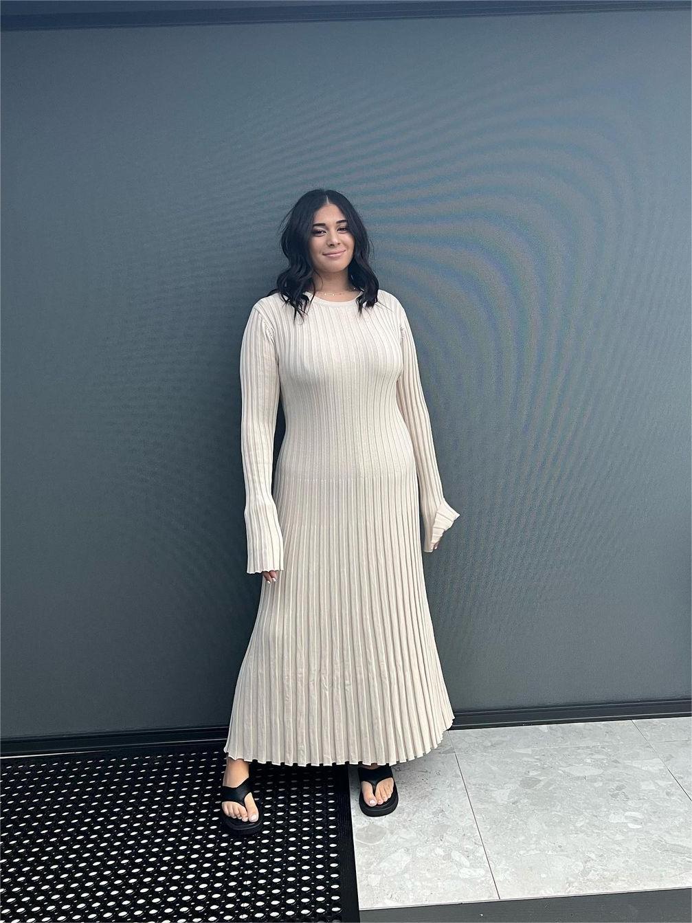Fall New Sleeved Knit Midi Dress (Buy 2 Free Shipping)
