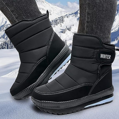 (Vente à durée limitée -70 %) Bottes de neige orthopédiques épaisses et chaudes pour hommes, à bout large, antidérapantes, imperméables, doublées de fourrure 