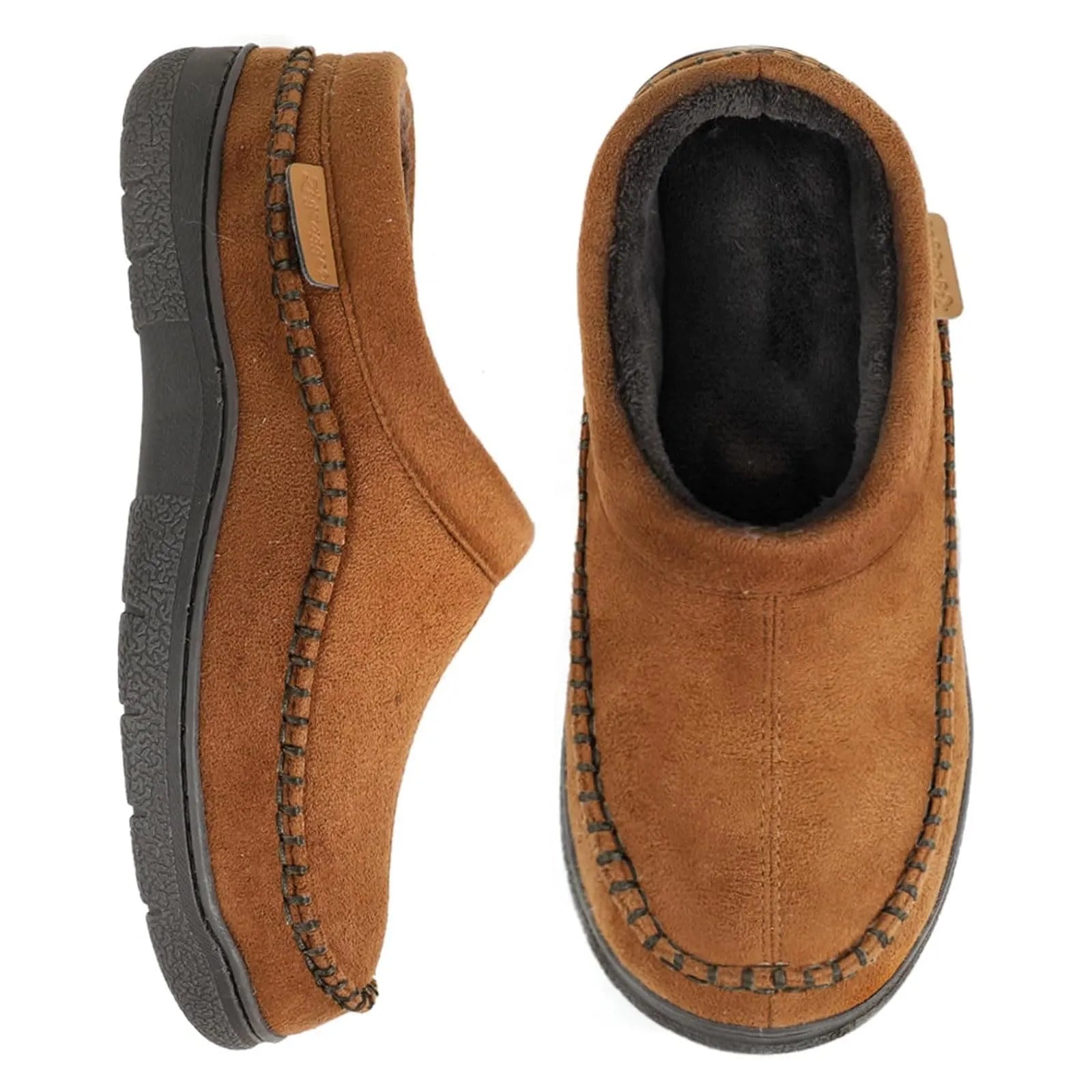 🔥🚀 Hot Sale! Limited Stock!🚀 👟Men's Daily Non-Slip Warm Plush Wide Toe Slip-On Loafers Slippers