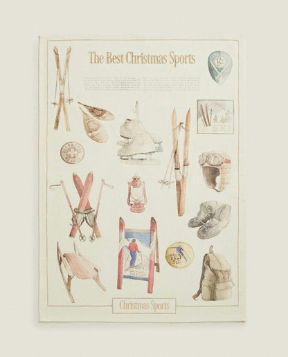 PACK OF COTTON CHRISTMAS DINNER TEA TOWELS (PACK OF 2)