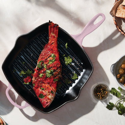 Signature Cast Iron 10.25-inch Shallot Square Grill Pan