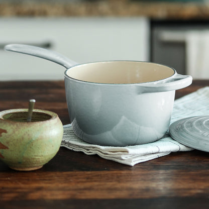 Signature Cast Iron 1.75-quart Sea Salt Saucepan