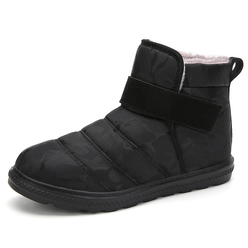 (Zeitlich begrenztes 70% Rabatt-Event) Herren Winter 2024 Neue warme wasserdichte rutschfeste durchstichfeste Slip-On-Schneestiefel mit Klettverschluss Knöchelstütze Orthopädische Baumwollschuhe mit breiter Zehen- und Fußgewölbestütze 