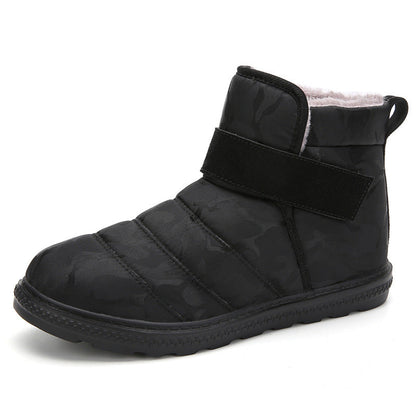 (Zeitlich begrenztes 70% Rabatt-Event) Herren Winter 2024 Neue warme wasserdichte rutschfeste durchstichfeste Slip-On-Schneestiefel mit Klettverschluss Knöchelstütze Orthopädische Baumwollschuhe mit breiter Zehen- und Fußgewölbestütze 