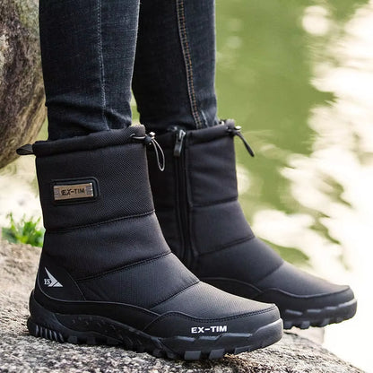 (Begrenzte Zeit, 70 % Rabatt) Orthopädische Herren-Schneestiefel mit Knöchelstütze und Fußgewölbeunterstützung, wasserdicht, rutschfest, warm und leicht, Wanderstiefel 