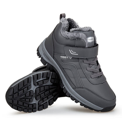 (Begrenzte Zeit 49 % Aktionsrabatt) Warme orthopädische Winter-Wanderstiefel für Herren, wasserdicht, rutschfest, breite Zehenpartie, Fußgewölbeunterstützung 