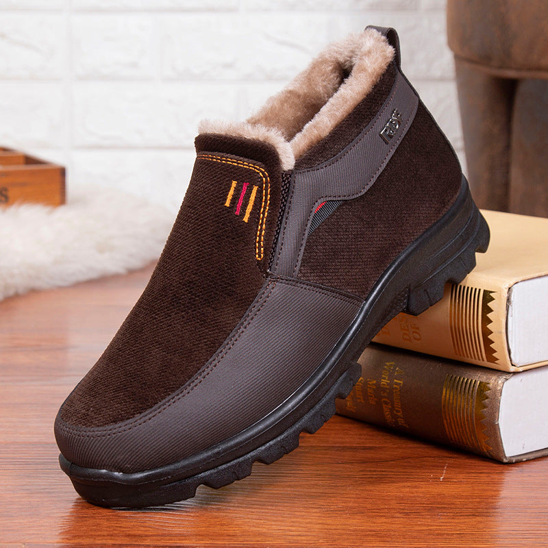 (Zeitlich begrenzter Rabatt 49 % Rabatt) Bequeme, leichte Winterschuhe aus Wolle mit Fußgewölbeunterstützung für Herren, wasserdicht, rutschfest, warm, Schneeschuhe 