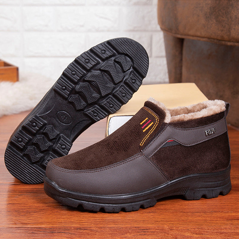 (Zeitlich begrenzter Rabatt 49 % Rabatt) Bequeme, leichte Winterschuhe aus Wolle mit Fußgewölbeunterstützung für Herren, wasserdicht, rutschfest, warm, Schneeschuhe 