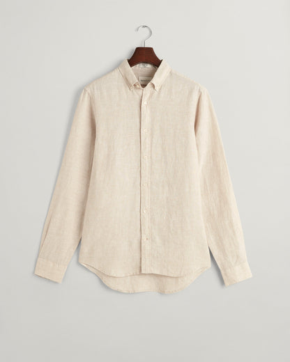 Men's Slim Fit Linen Shirt - DRY SAND