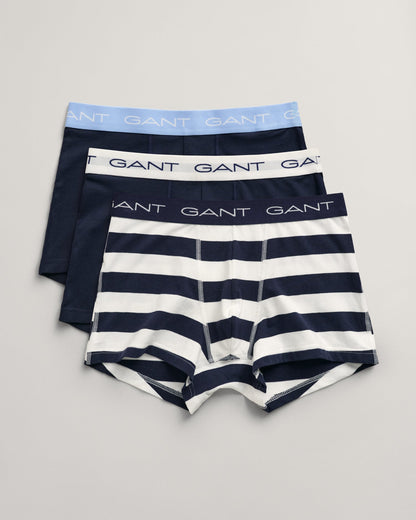 Men's 3-Pack Striped Trunks - EVENING BLUE