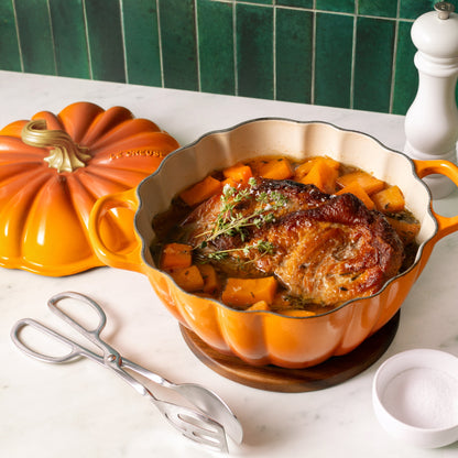 Signature Cast Iron 4-quart Flame Persimmon Pumpkin Cocotte