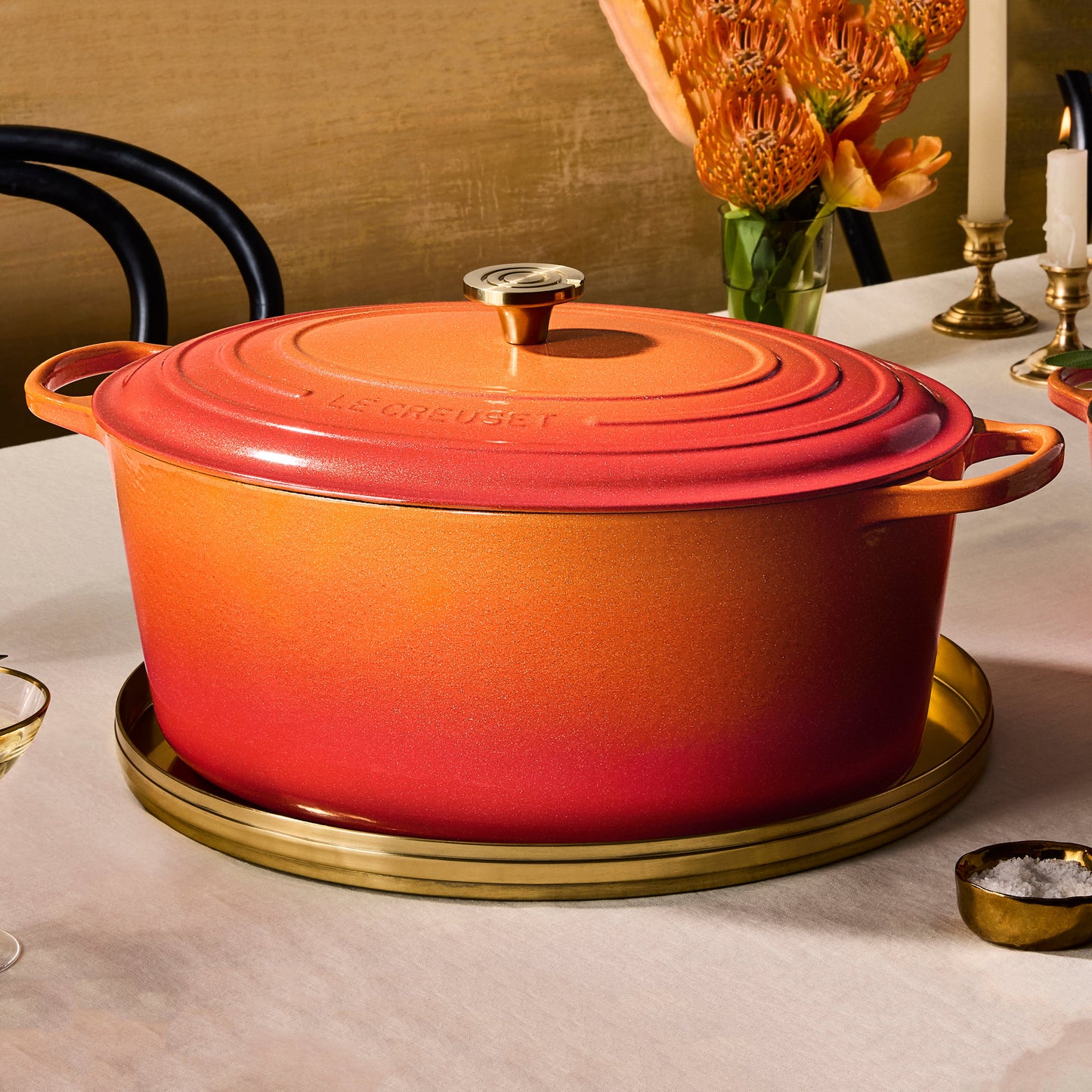 Signature Cast Iron 15.5-quart Flamme Doree Oval Dutch Oven