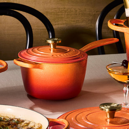 Signature Cast Iron 2.25-quart Flamme Doree Saucepan