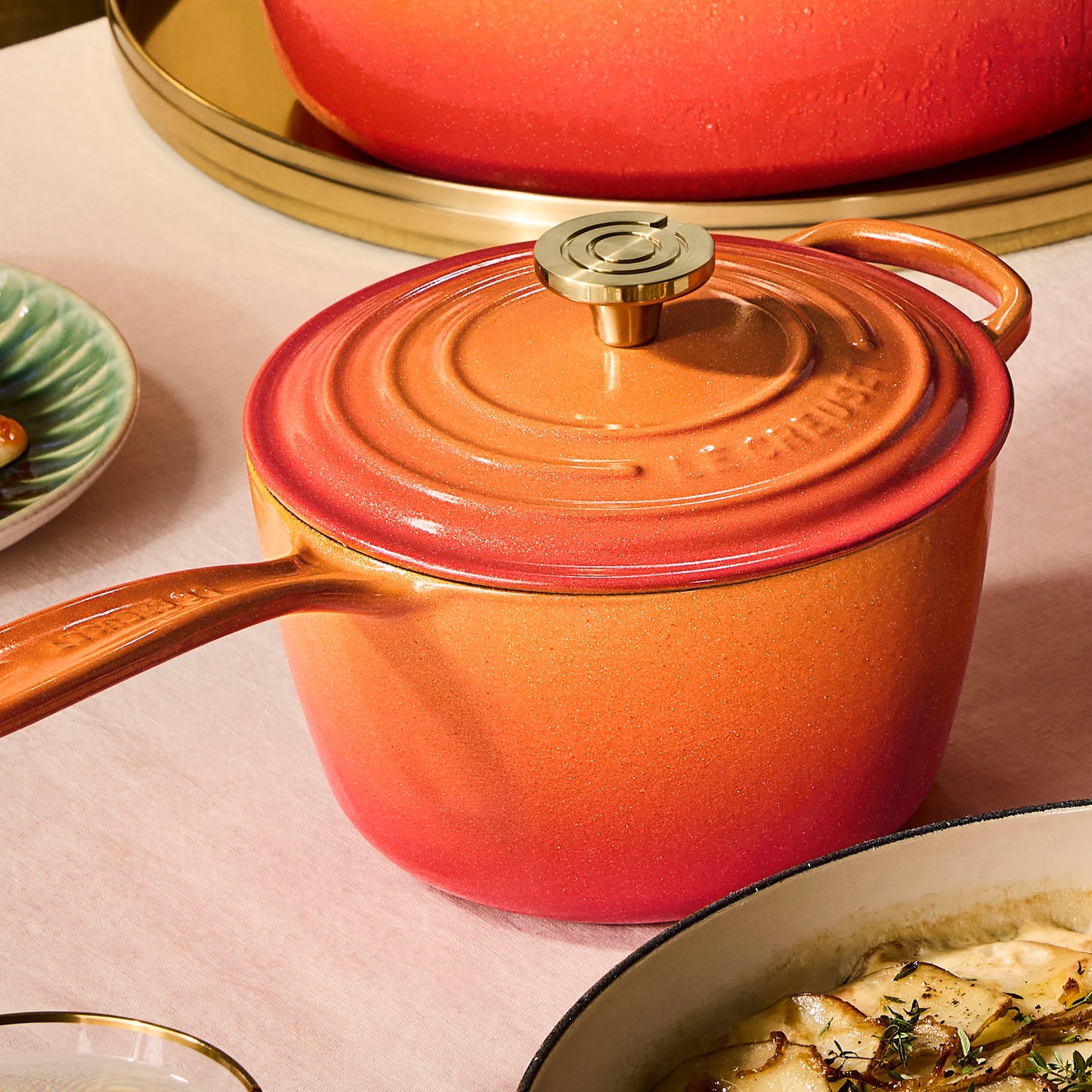 Signature Cast Iron 2.25-quart Flamme Doree Saucepan