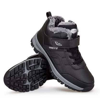 (Begrenzte Zeit 49 % Aktionsrabatt) Warme orthopädische Winter-Wanderstiefel für Herren, wasserdicht, rutschfest, breite Zehenpartie, Fußgewölbeunterstützung 