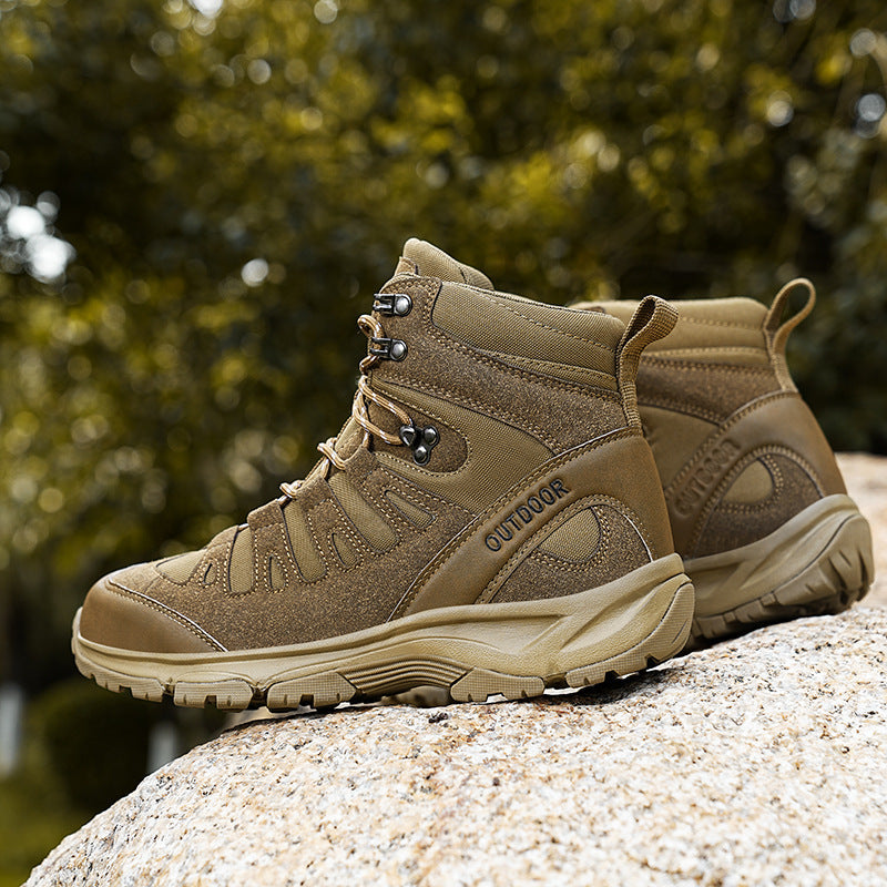 (⏰ Événement de liquidation 49% de réduction) Bottes tactiques orthopédiques à bout large et à tige haute pour hommes, bottes de randonnée confortables, antidérapantes et durables 