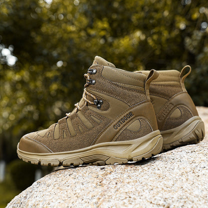 (⏰ Événement de liquidation 49% de réduction) Bottes tactiques orthopédiques à bout large et à tige haute pour hommes, bottes de randonnée confortables, antidérapantes et durables 