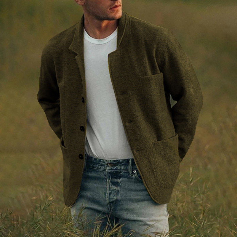 AUSVERKAUF Herren Einfarbig Mode Jacke Mantel Casual Jacke Mantel 