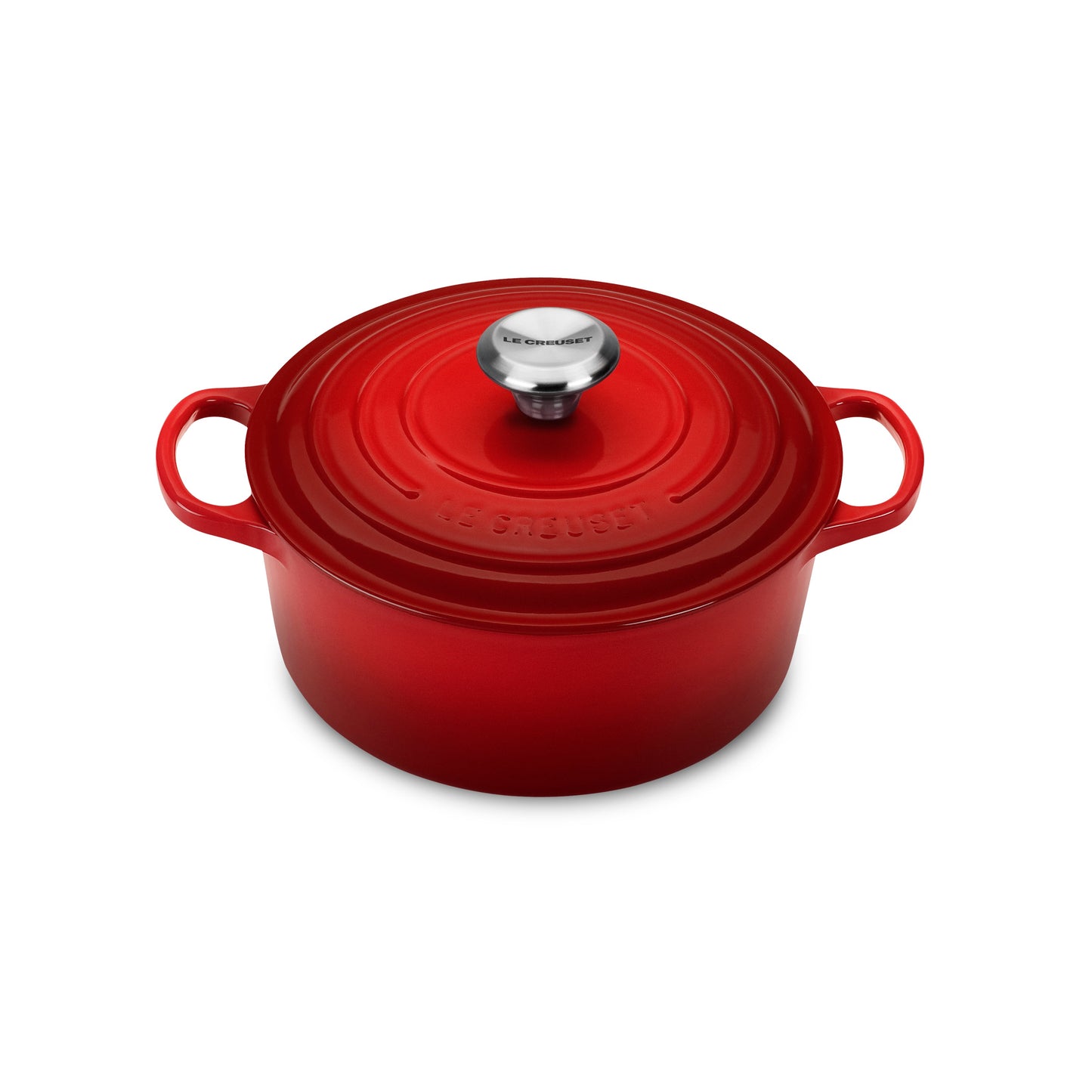 Signature Cast Iron 3.5-quart Cerise Round Dutch Oven