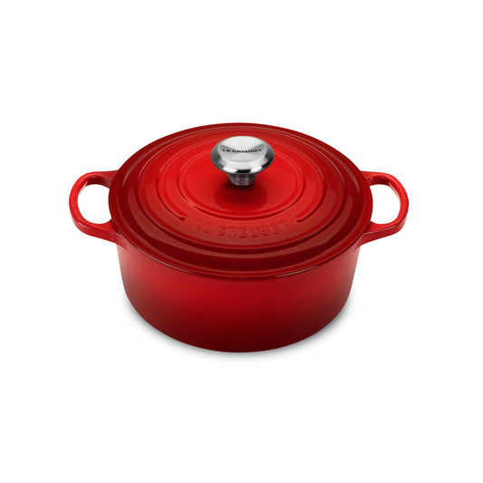 Signature Cast Iron 3.5-quart Cerise Round Dutch Oven
