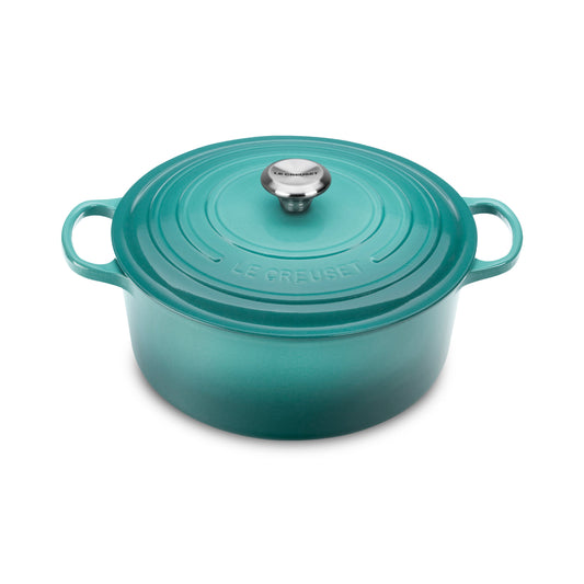 Signature Cast Iron 5.5-quart Caribbean Round Dutch Oven