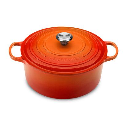 Signature Cast Iron 7.25-quart Flame Round Dutch Oven