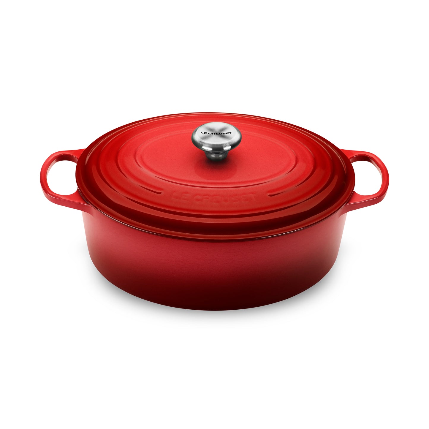Signature Cast Iron 6.75-quart Cerise Oval Dutch Oven