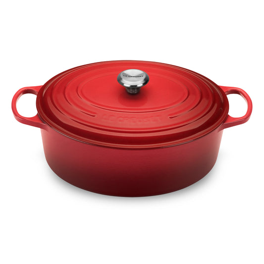 Signature Cast Iron 9.5-quart Cerise Oval Dutch Oven